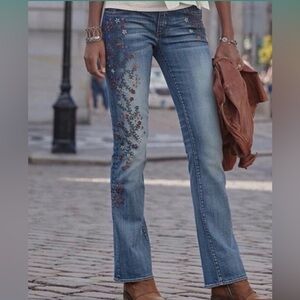 DRIFTWOOD Kelly Embroidered Boot Cut Jeans SZ 26